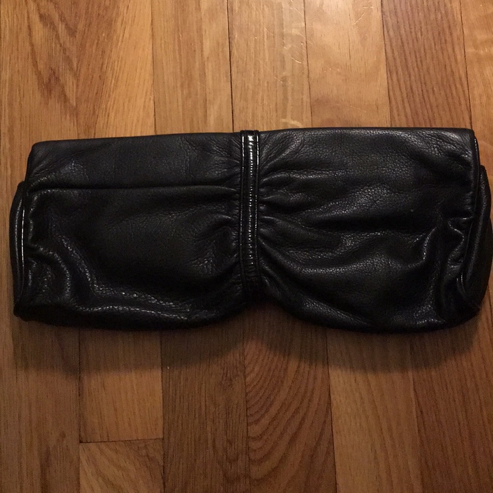 Fossil leather clutch